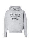 I'm With Cupid - Left Arrow Hoodie Sweatshirt by TooLoud-Hoodie-TooLoud-AshGray-Small-Davson Sales