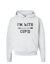 I'm With Cupid - Left Arrow Hoodie Sweatshirt by TooLoud-Hoodie-TooLoud-White-Small-Davson Sales