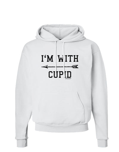 I'm With Cupid - Left Arrow Hoodie Sweatshirt by TooLoud-Hoodie-TooLoud-White-Small-Davson Sales