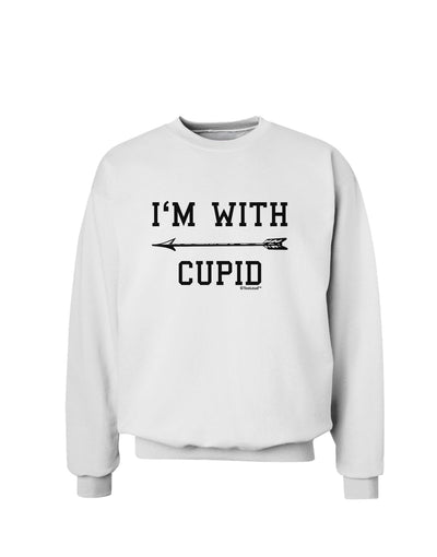 I'm With Cupid - Left Arrow Sweatshirt by TooLoud-Sweatshirts-TooLoud-White-Small-Davson Sales