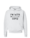 I'm With Cupid - Right Arrow Hoodie Sweatshirt by TooLoud-Hoodie-TooLoud-White-Small-Davson Sales