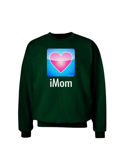 iMom - Mothers Day Adult Dark Sweatshirt-Sweatshirts-TooLoud-Deep-Forest-Green-Small-Davson Sales