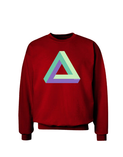 Impossible Triangle Loop Adult Dark Sweatshirt-Sweatshirt-TooLoud-Deep-Red-Small-Davson Sales