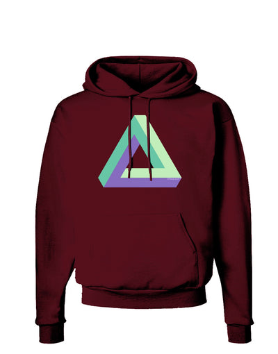 Impossible Triangle Loop Dark Hoodie Sweatshirt-Hoodie-TooLoud-Maroon-Small-Davson Sales