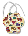 Indian Elephants AOP Paw Print Shaped Ornament All Over Print-Ornament-TooLoud-White-Davson Sales