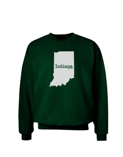 Indiana - United States Shape Adult Dark Sweatshirt-Sweatshirts-TooLoud-Deep-Forest-Green-Small-Davson Sales