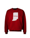 Indiana - United States Shape Adult Dark Sweatshirt-Sweatshirts-TooLoud-Deep-Red-Small-Davson Sales