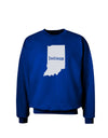 Indiana - United States Shape Adult Dark Sweatshirt-Sweatshirts-TooLoud-Deep-Royal-Blue-Small-Davson Sales