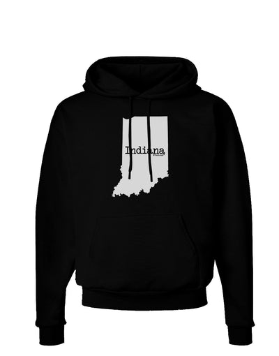 Indiana - United States Shape Dark Hoodie Sweatshirt-Hoodie-TooLoud-Black-Small-Davson Sales