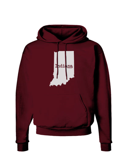 Indiana - United States Shape Dark Hoodie Sweatshirt-Hoodie-TooLoud-Maroon-Small-Davson Sales