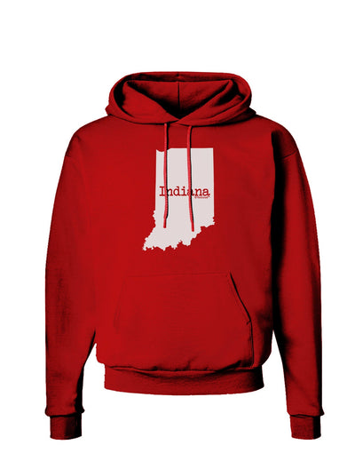 Indiana - United States Shape Dark Hoodie Sweatshirt-Hoodie-TooLoud-Red-Small-Davson Sales