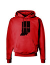 Indiana - United States Shape Hoodie Sweatshirt-Hoodie-TooLoud-Red-Small-Davson Sales