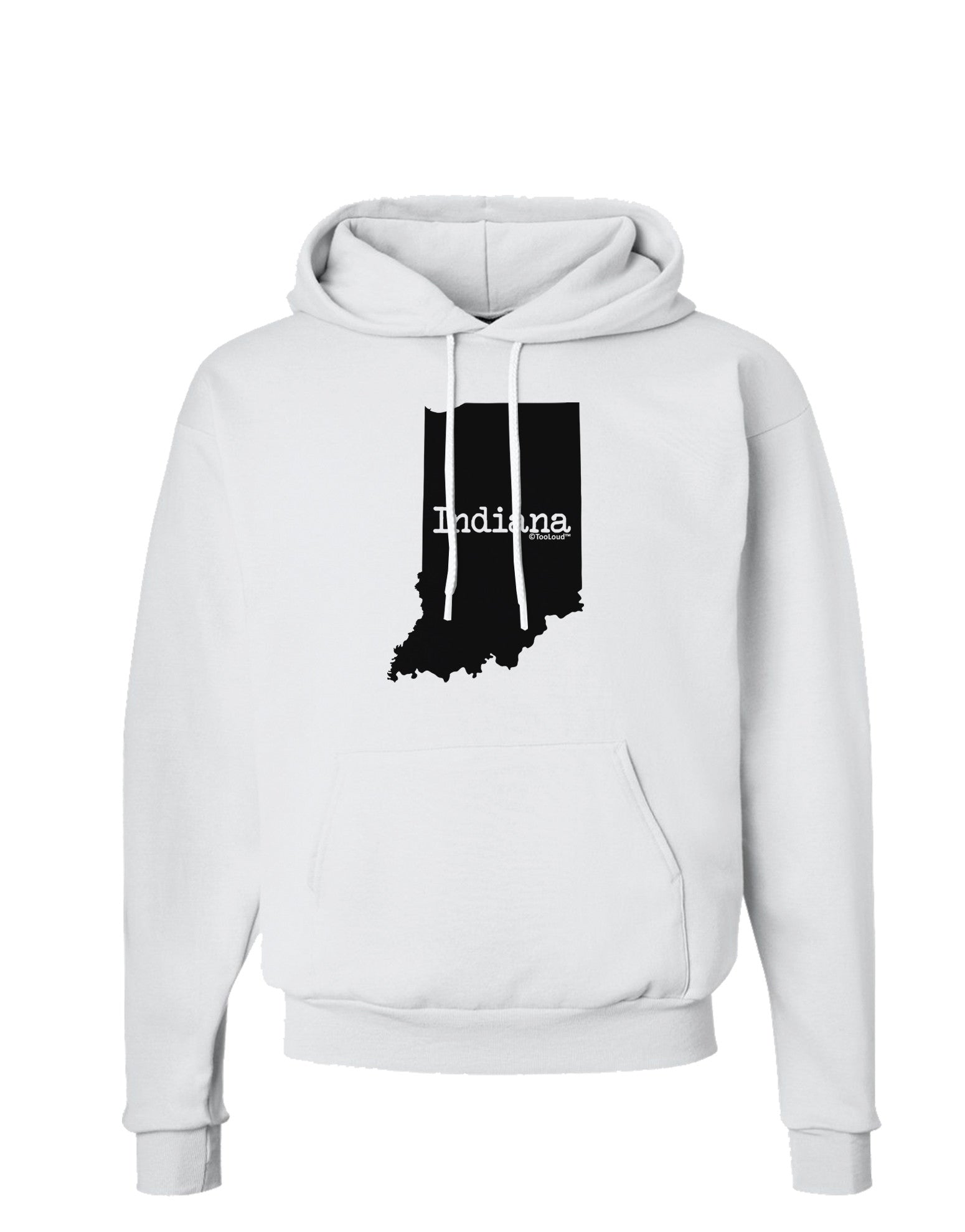 Indiana - United States Shape Hoodie Sweatshirt-Hoodie-TooLoud-White-Small-Davson Sales