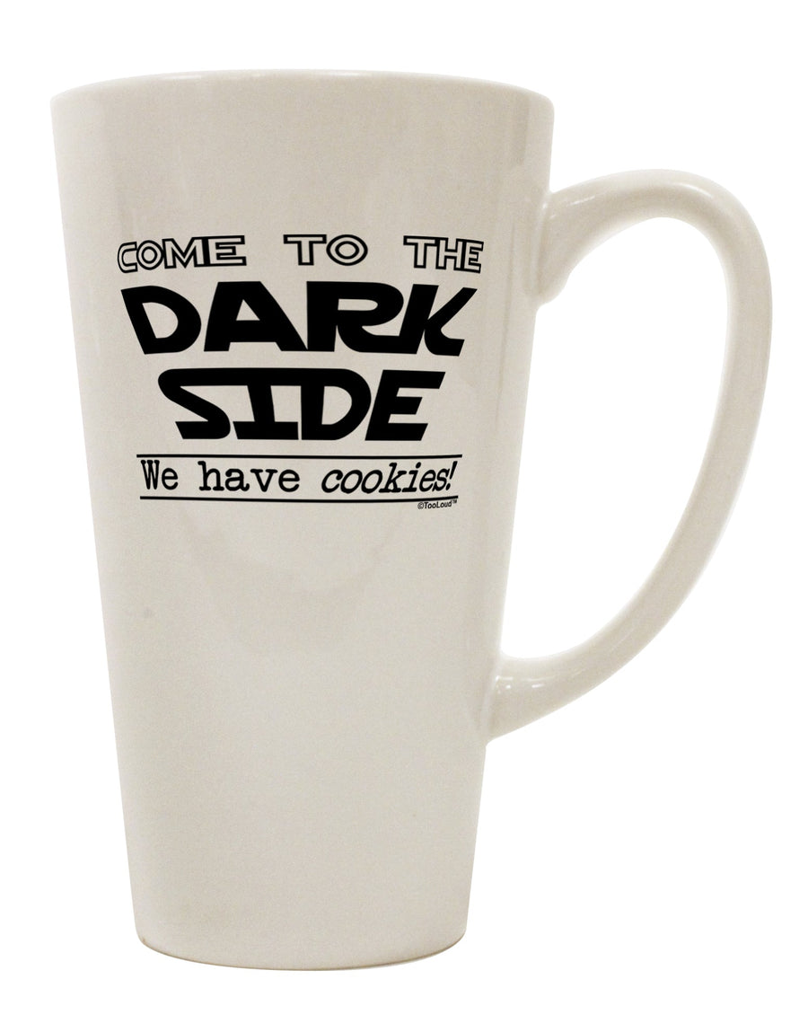 Indulge in the Temptation - Cookies 16 Ounce Conical Latte Coffee Mug by TooLoud-Conical Latte Mug-TooLoud-White-Davson Sales