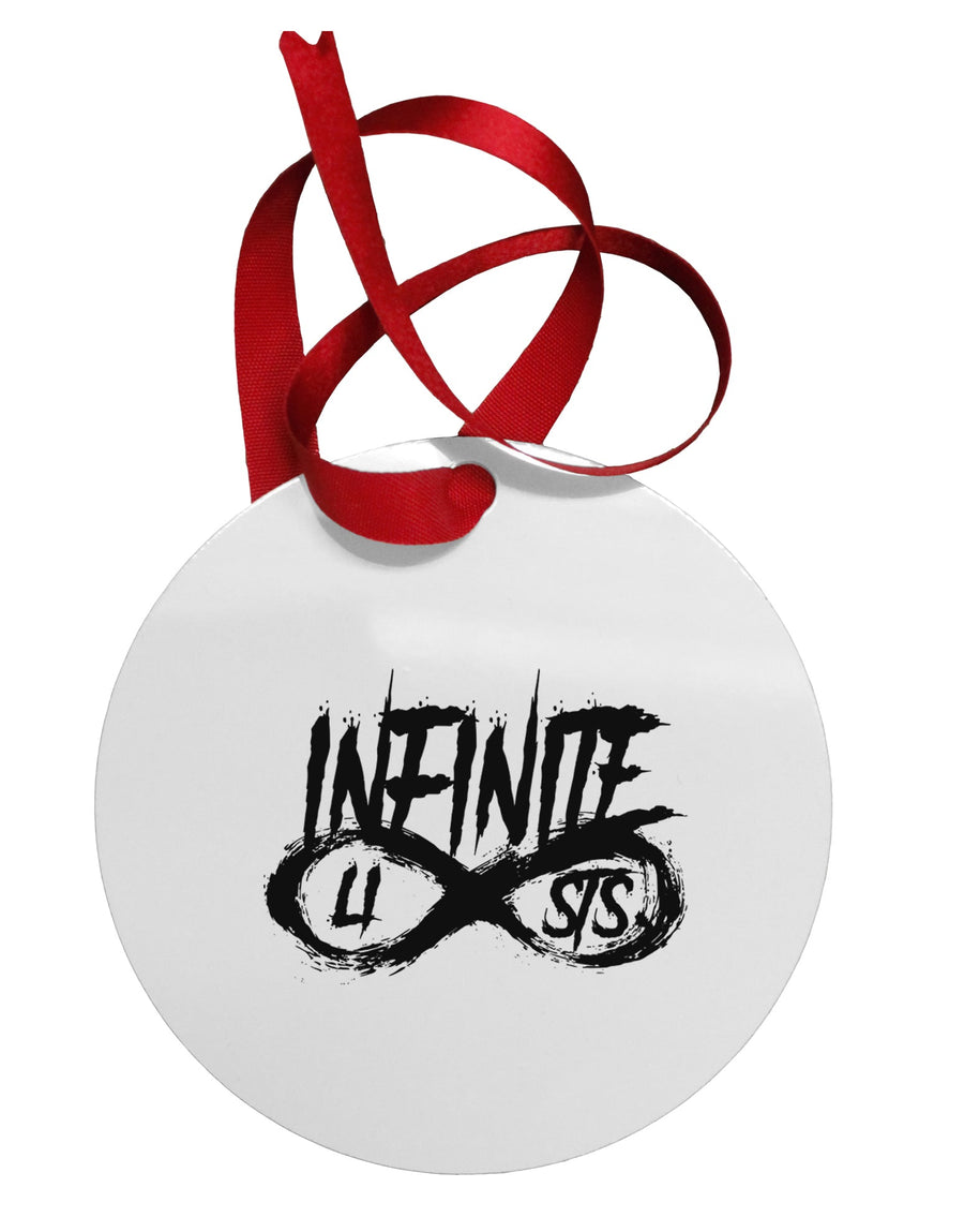 Infinite Lists Circular Metal Ornament by TooLoud-Ornament-TooLoud-White-Davson Sales