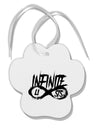 Infinite Lists Paw Print Shaped Ornament by TooLoud-TooLoud-White-Davson Sales