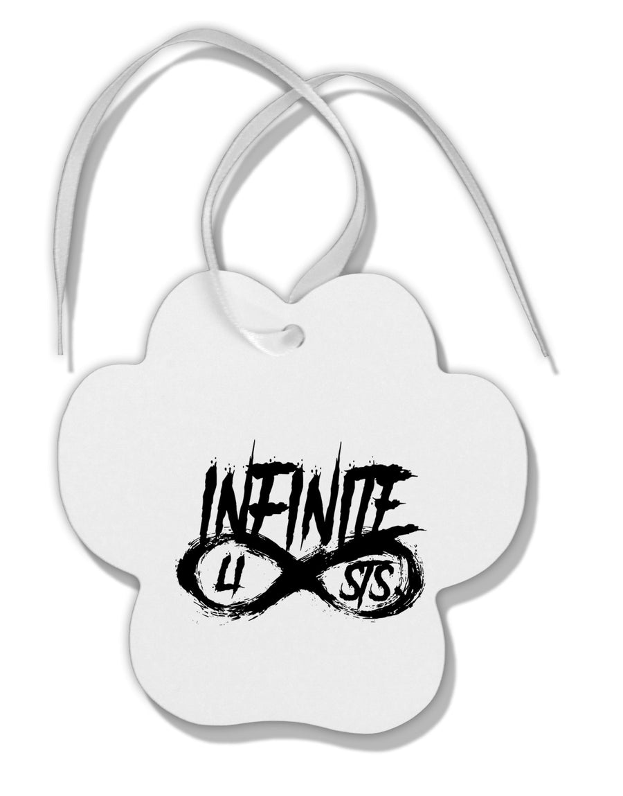 Infinite Lists Paw Print Shaped Ornament by TooLoud-TooLoud-White-Davson Sales