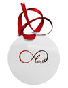 Infinite Love Circular Metal Ornament-Ornament-TooLoud-White-Davson Sales