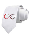 Infinite Love Printed White Necktie