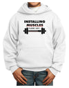 Installing Muscles Youth Hoodie Pullover Sweatshirt-Youth Hoodie-TooLoud-White-XS-Davson Sales