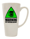 Introducing the Exquisite 16 Ounce Conical Latte Coffee Mug - Crafted for the Discerning Drinkware Enthusiast by TooLoud-Conical Latte Mug-TooLoud-White-Davson Sales