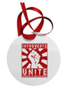 Introverts Unite Funny Circular Metal Ornament by TooLoud-Ornament-TooLoud-White-Davson Sales