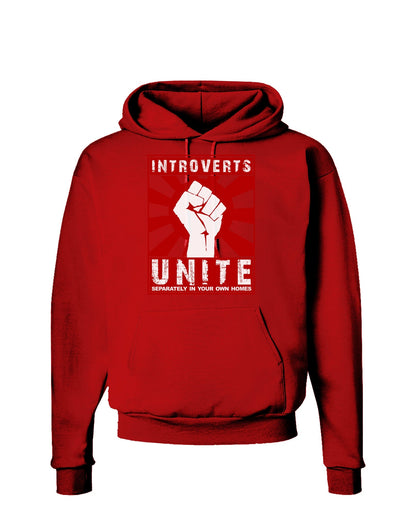 Introverts Unite Funny Dark Hoodie Sweatshirt by TooLoud-Hoodie-TooLoud-Red-Small-Davson Sales