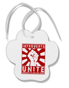 Introverts Unite Funny Paw Print Shaped Ornament by TooLoud-Ornament-TooLoud-White-Davson Sales