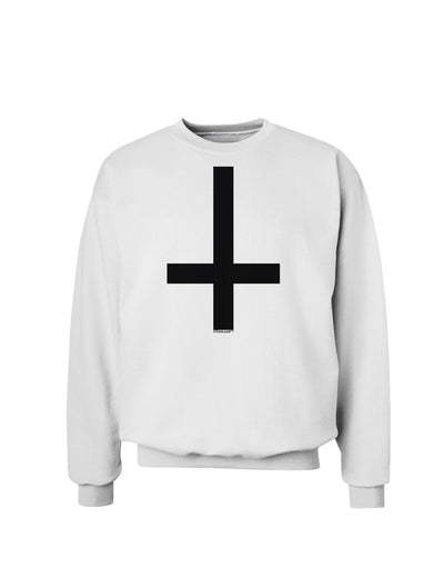 Inverted Cross Sweatshirt-Sweatshirts-TooLoud-White-Small-Davson Sales