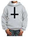 Inverted Cross Youth Hoodie Pullover Sweatshirt-Youth Hoodie-TooLoud-Ash-XS-Davson Sales