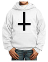 Inverted Cross Youth Hoodie Pullover Sweatshirt-Youth Hoodie-TooLoud-White-XS-Davson Sales