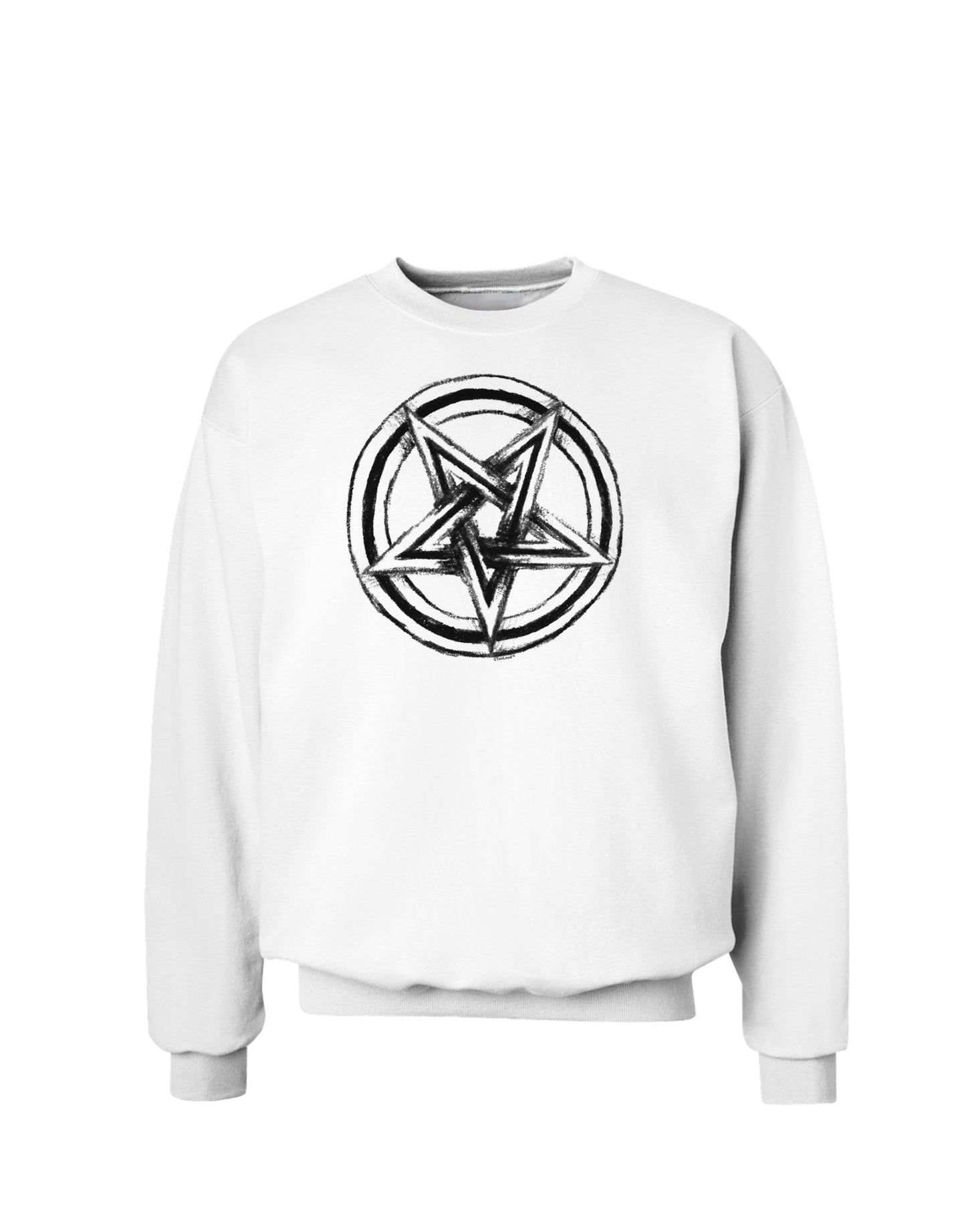 Inverted Pentagram Death Metal Star Sweatshirt-Sweatshirts-TooLoud-White-Small-Davson Sales