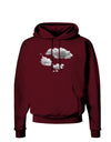 Inverted Puffy Clouds Dark Hoodie Sweatshirt-Hoodie-TooLoud-Maroon-Small-Davson Sales