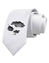 Inverted Puffy Clouds Printed White Necktie