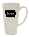 Iowa State Shaped Conical Latte Coffee Mug - Crafted for the Discerning Coffee Enthusiast TooLoud-Conical Latte Mug-TooLoud-White-Davson Sales