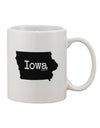 Iowa State Silhouette Printed 11 oz Coffee Mug - Exquisite Drinkware TooLoud-11 OZ Coffee Mug-TooLoud-White-Davson Sales