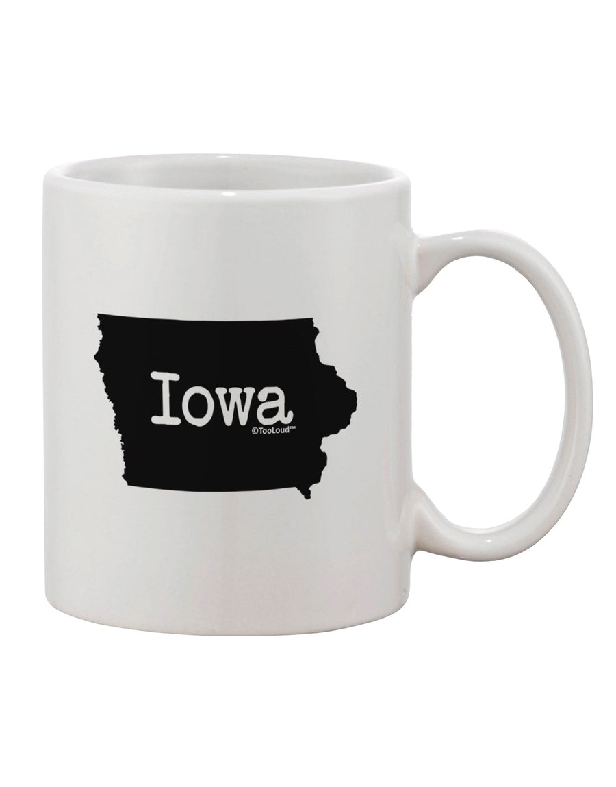 Iowa State Silhouette Printed 11 oz Coffee Mug - Exquisite Drinkware TooLoud-11 OZ Coffee Mug-TooLoud-White-Davson Sales