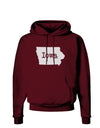 Iowa - United States Shape Dark Hoodie Sweatshirt by TooLoud-Hoodie-TooLoud-Maroon-Small-Davson Sales