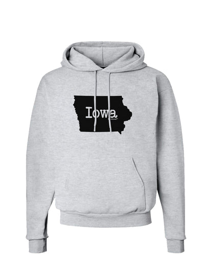 Iowa - United States Shape Hoodie Sweatshirt by TooLoud-Hoodie-TooLoud-AshGray-Small-Davson Sales