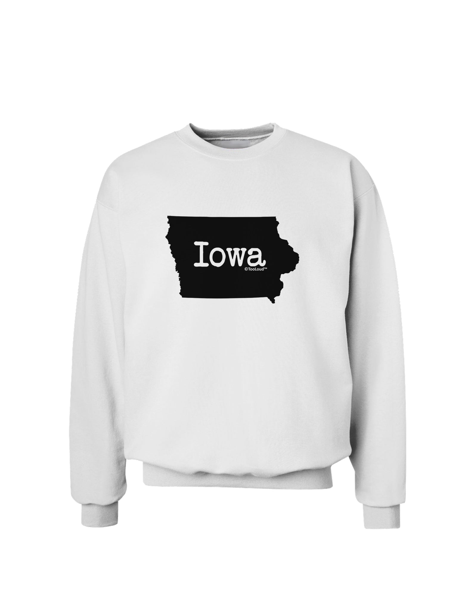 Iowa - United States Shape Sweatshirt by TooLoud-Sweatshirts-TooLoud-White-Small-Davson Sales