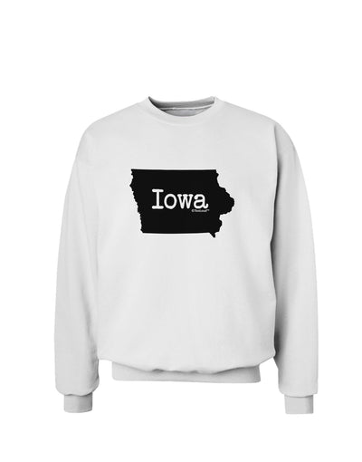 Iowa - United States Shape Sweatshirt by TooLoud-Sweatshirts-TooLoud-White-Small-Davson Sales