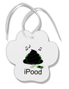 iPood Paw Print Shaped Ornament-Ornament-TooLoud-White-Davson Sales