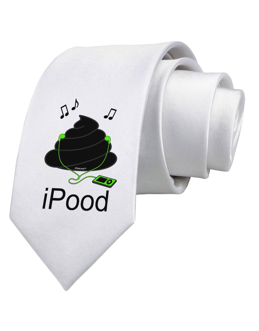 iPood Printed White Necktie