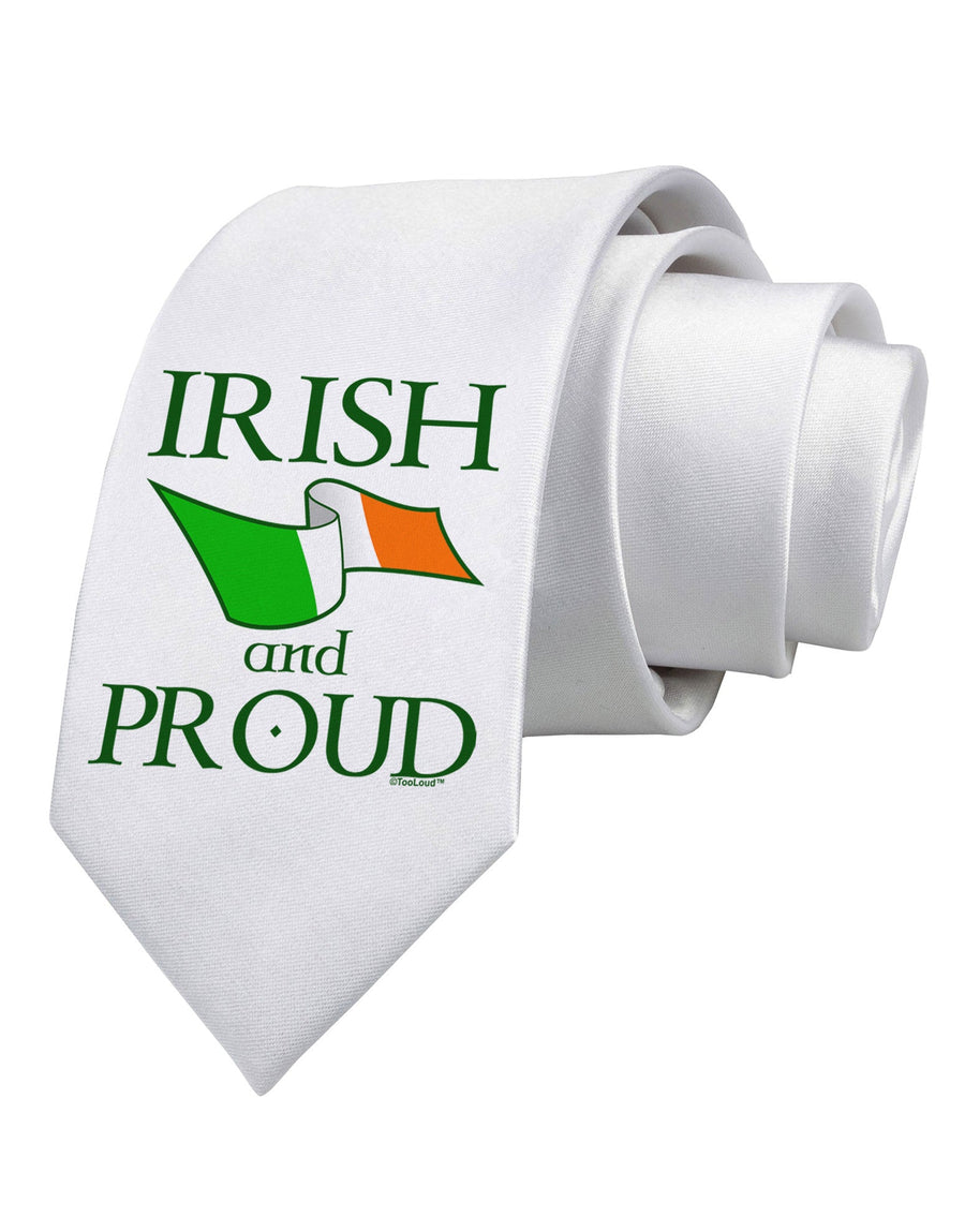 Irish and Proud Printed White Necktie