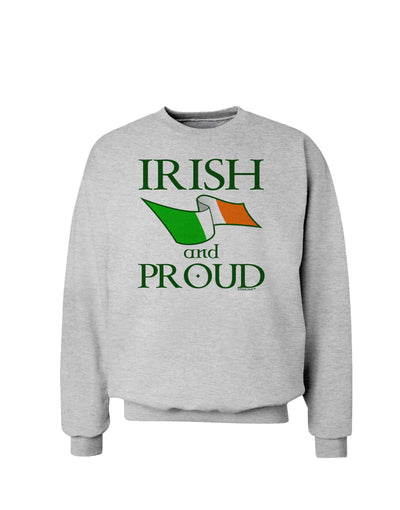 Irish and Proud Sweatshirt-Sweatshirts-TooLoud-AshGray-Small-Davson Sales