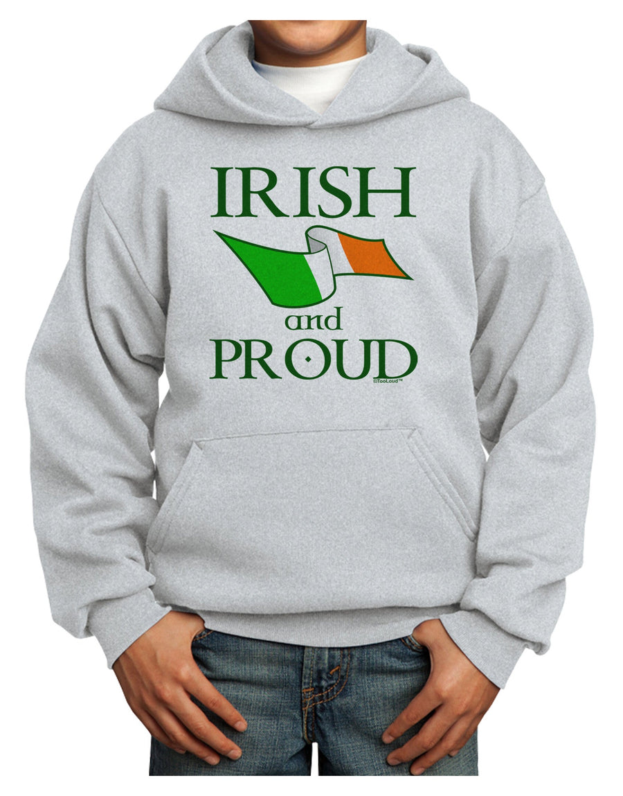 Irish and Proud Youth Hoodie Pullover Sweatshirt-Youth Hoodie-TooLoud-White-XS-Davson Sales