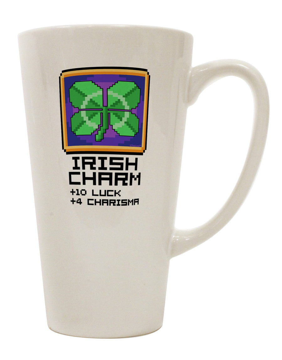 Irish Charm Conical Latte Coffee Mug - A Perfect Drinkware Choice for Pixel Enthusiasts - TooLoud-Conical Latte Mug-TooLoud-White-Davson Sales