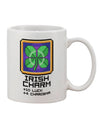 Irish Charm Pixel-Printed 11 oz Coffee Mug - Expertly Crafted Drinkware-11 OZ Coffee Mug-TooLoud-White-Davson Sales