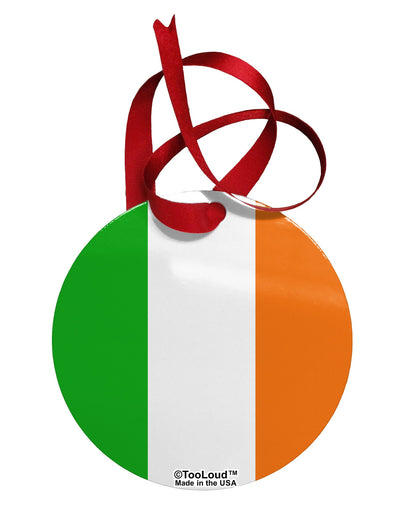 Irish Flag - Flag of Ireland Circular Metal Ornament All Over Print-Ornament-TooLoud-White-Davson Sales