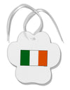 Irish Flag - Flag of Ireland Paw Print Shaped Ornament-Ornament-TooLoud-White-Davson Sales